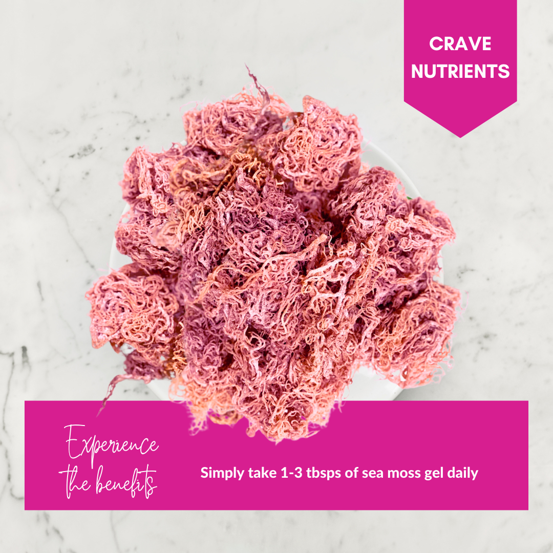 Crave Nutrients Wild-harvested St. Lucian Pink Sea Moss