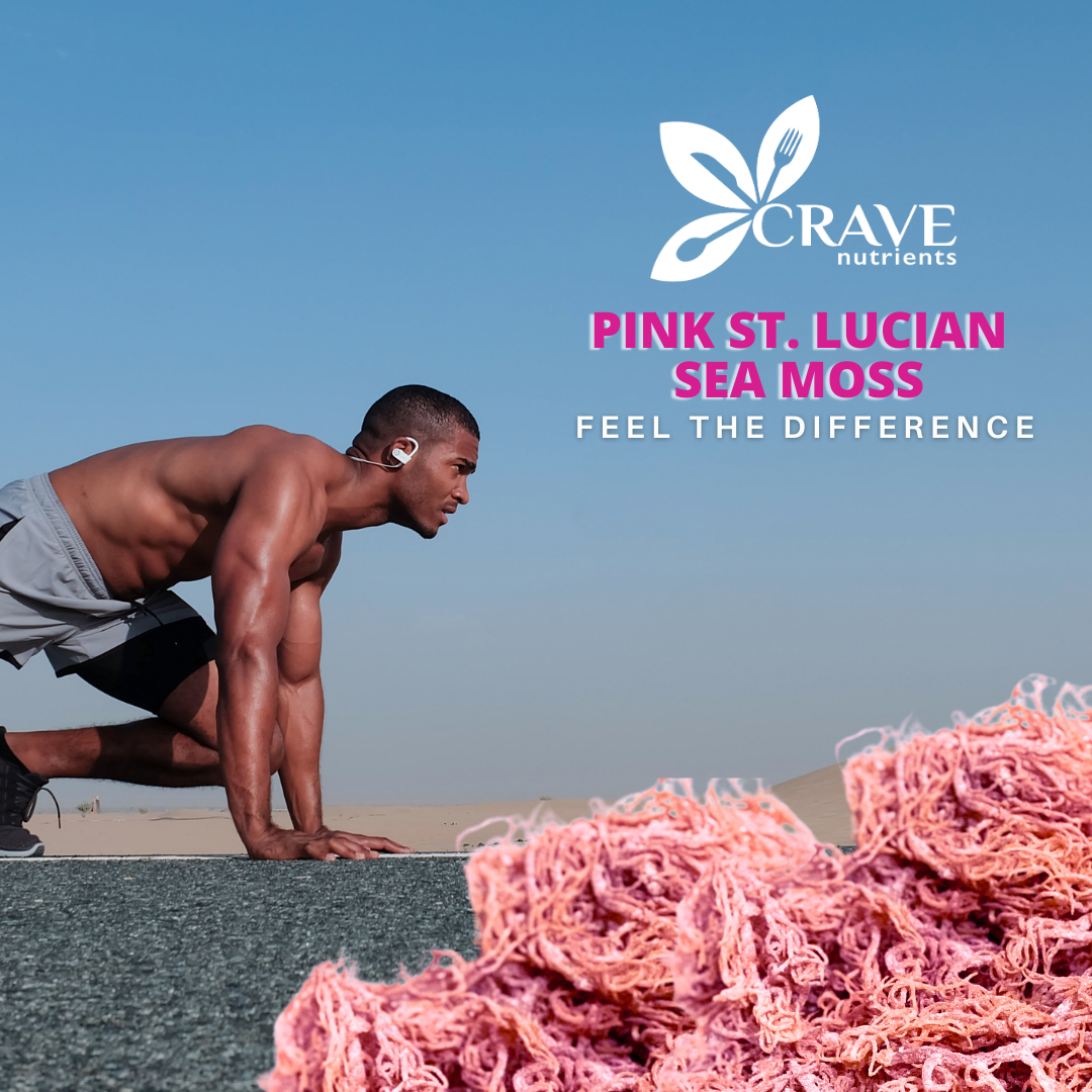 Crave Nutrients Wild-harvested St. Lucian Pink Sea Moss