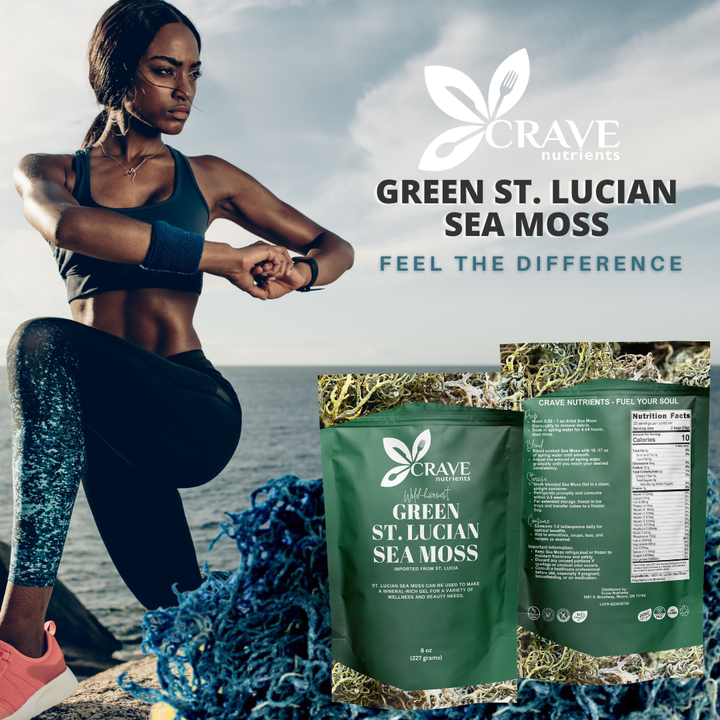 Crave Nutrients Wild-harvested St. Lucian Green Sea Moss