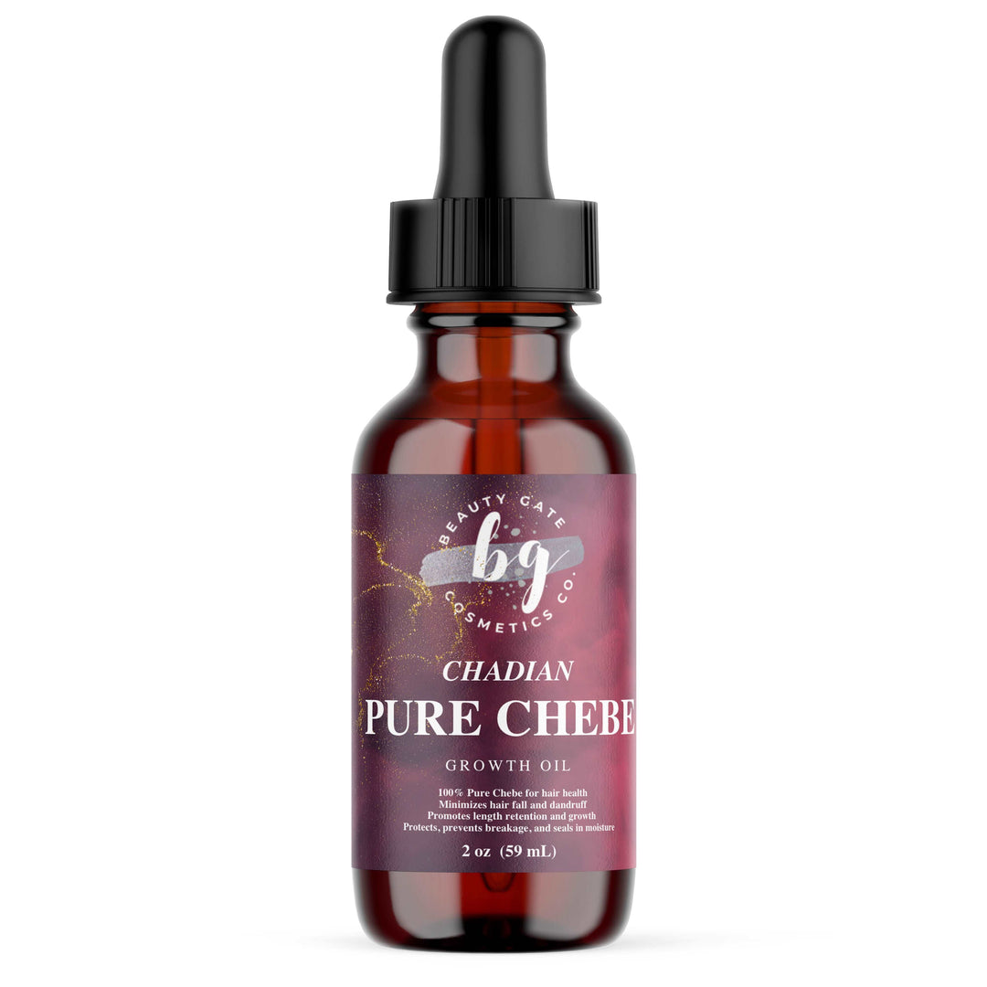 Beauty Gate Cosmetics's Wild-harvested Pure Chebe Growth Oil, ideal for natural hair and skincare.