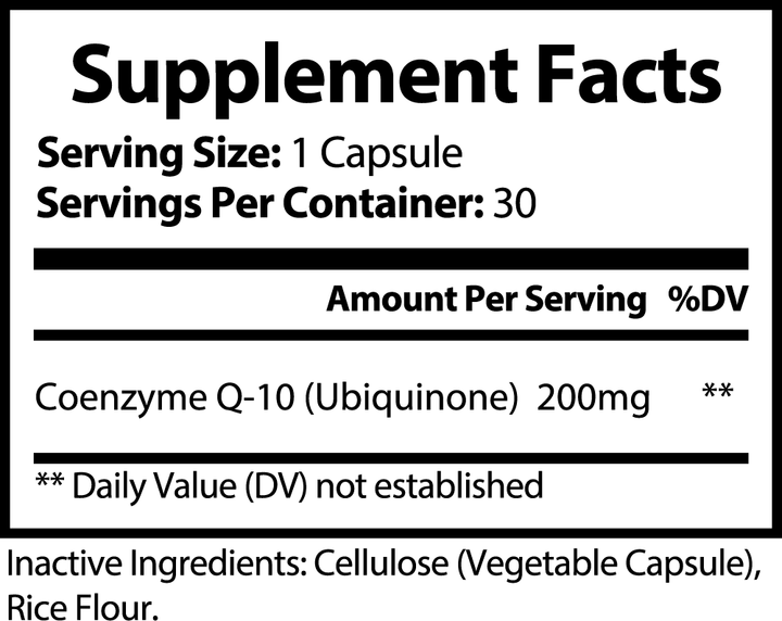 Crave Nutrients Maximum CoQ10 Ubiquinone (Capsules) - Go Natural 247
