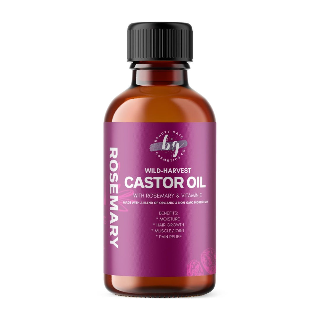 Beauty Gate Wild-harvest Castor Oil with Rosemary and Vitamin E (NEW LABEL DESIGN COMING SOON) - Go Natural 247