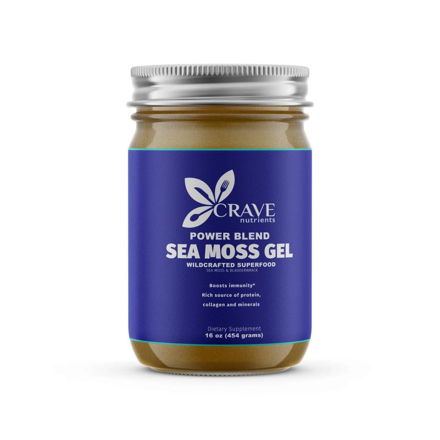 Crave Nutrients Wildcrafted Power Blend Sea Moss Gel (Sea Moss + Bladderwrack) - Go Natural 247