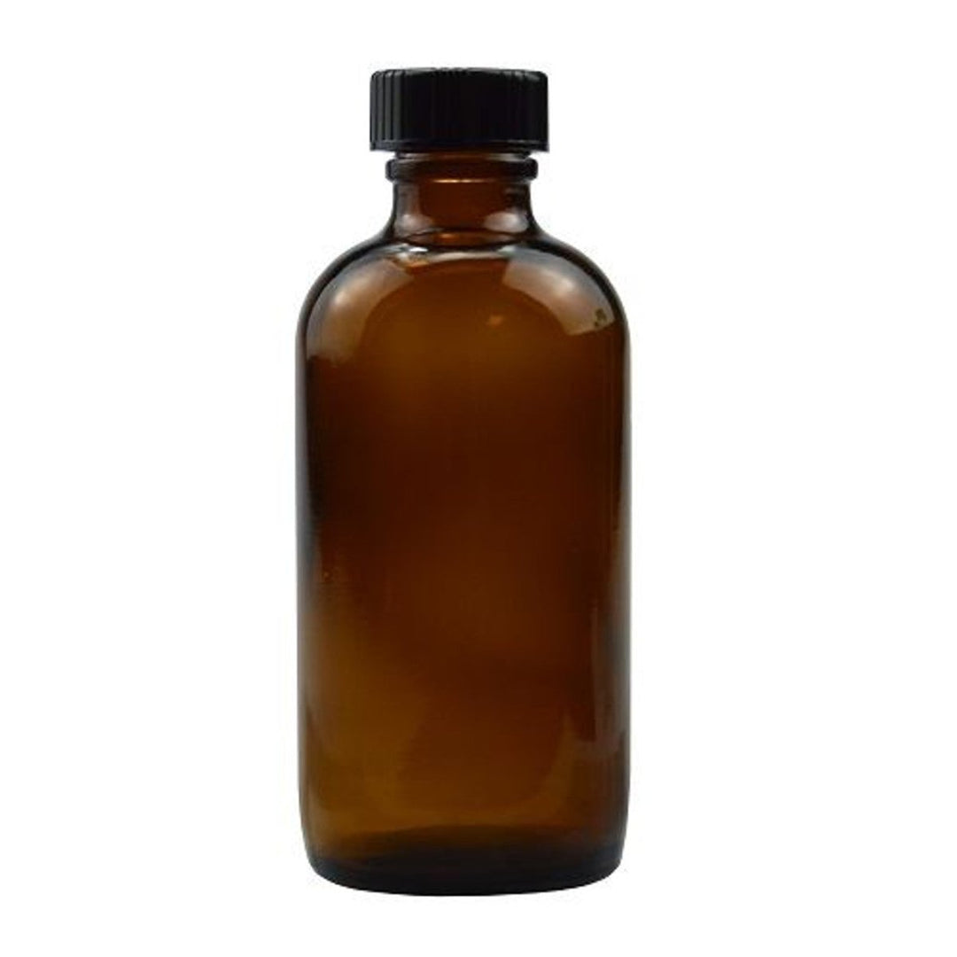Go Natural 247 - 4 oz Amber Glass Bottle with Black Phenolic Cap - Go Natural 247